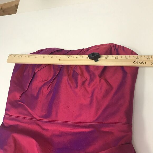 Nicole Miller Collection Dress Womens 6 Iridescent Pink Strapless Cocktail Y2K - Picture 7 of 12